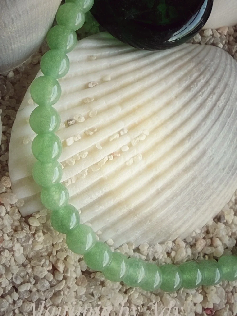 Super dainty single strand green aventurine bracelet